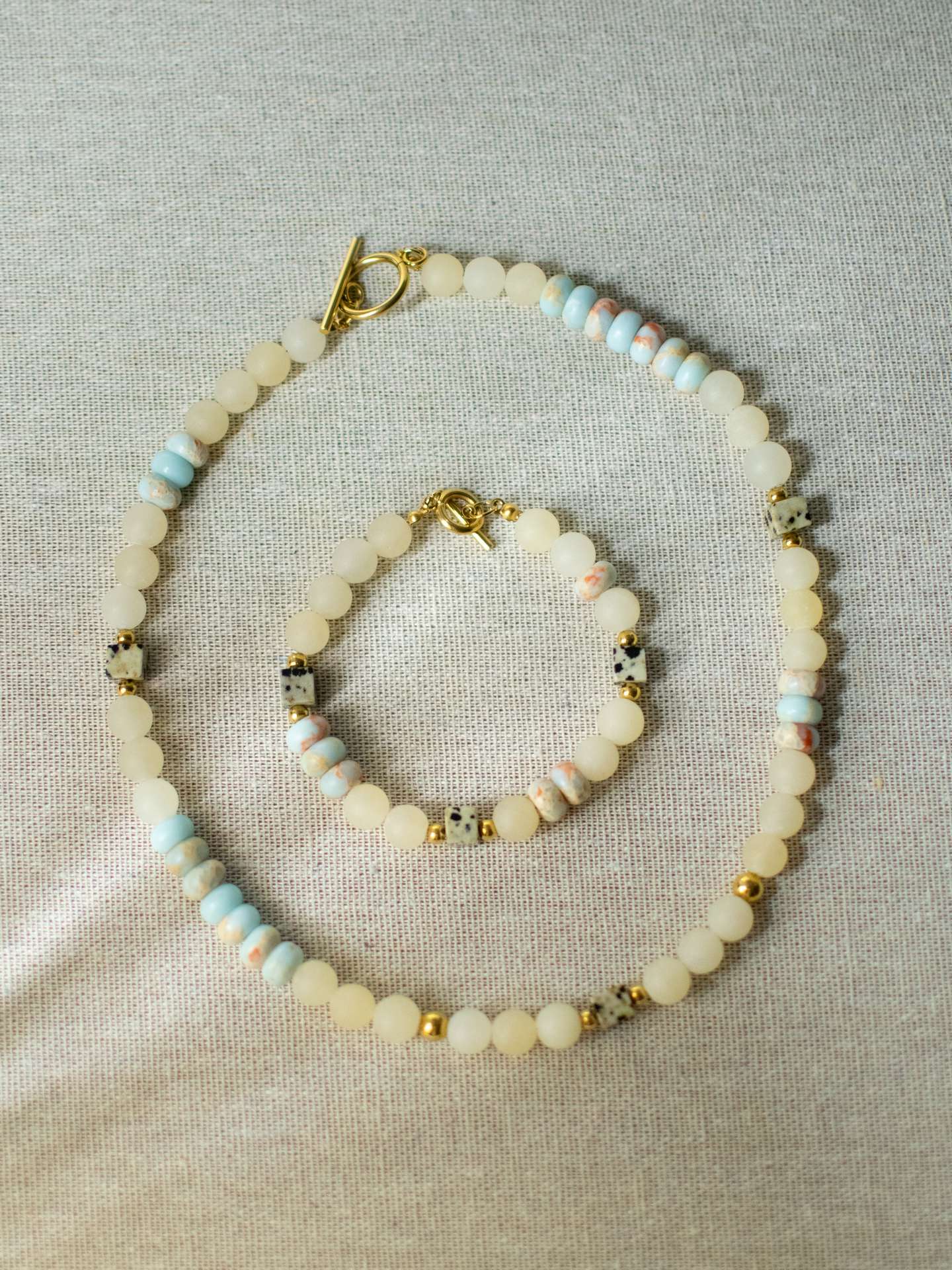 zestaw biżuterii classic dots sand & sky